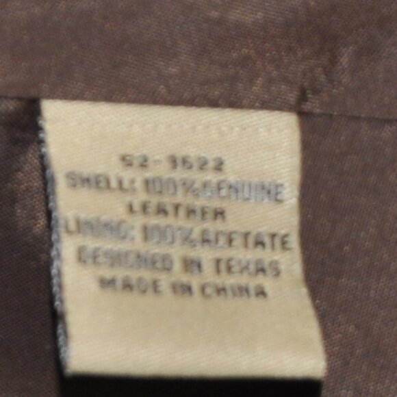 Vintage Brown & Tan Suede Leather Studded Cross Inlay Western Hippie Jacket M - Picture 10 of 10